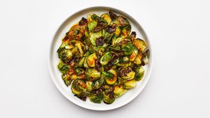 Air Fryer Crispy Brussels Sprouts With Honey Butter