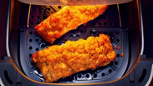 Air-Fryer Sea Bass With Dilly Potato Chip Crust