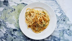 Anchovy Pasta With Garlic Breadcrumbs