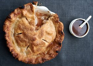 Apple Pie with Spiced Apple-Caramel Sauce