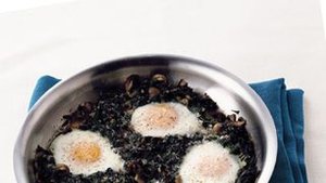 Baked Eggs with Spinach and Mushrooms