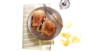 BBQ Eggplant Sandwiches With Provolone and Mushrooms