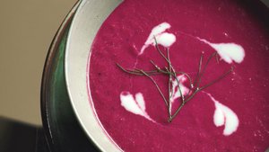 Beet and Fennel Soup with Kefir