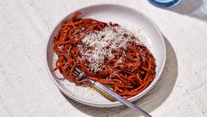 Beet and Mushroom Miso Ragù
