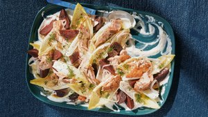 Beet-Salmon Salad With Horseradish Yogurt