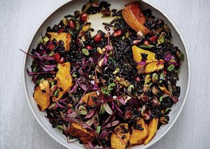 Black and Wild Rice Salad with Roasted Squash