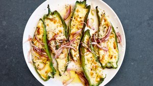 Blistered Cheesy Peppers