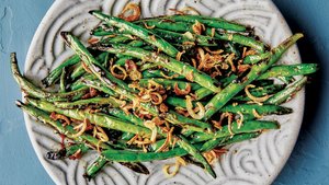 Blistered Green Beans With Fried Shallots