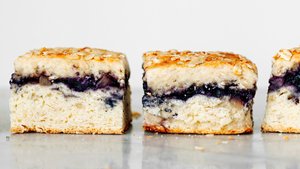 Blueberry-Ginger Slab Biscuits