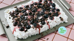 Boozy Cherry and Chocolate Pavlova