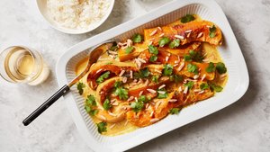Braised Butternut Squash in Spiced Coconut Gravy