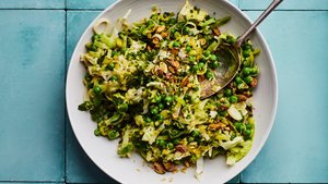 Braised Leeks, Peas, and Lettuce