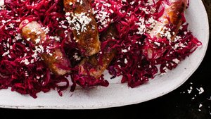 Bratwurst and Red Cabbage