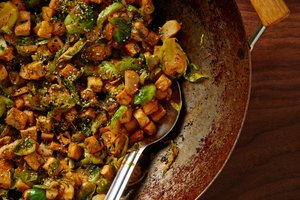 Brussels Sprouts and Tofu Stir-Fry