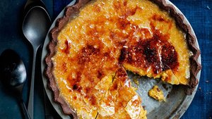 Brûléed Bourbon-Maple Pumpkin Pie