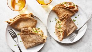 Buckwheat Crepes With Spiced-Chicken Filling