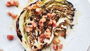 Cabbage Wedges with Warm Pancetta Vinaigrette