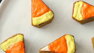 "Candy Corn" Pumpkin Blondies