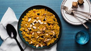 Cauliflower “Couscous” With Dried Fruit and Almonds