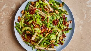 Celery, Green Bean, and Tofu Salad with Chile Crisp