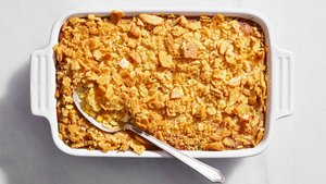 Cheesy Corn Casserole With Crunchy Cracker Topping