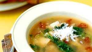 Chicken and Escarole Soup with Fennel