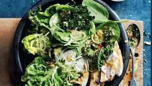 Chicken Caesar Salad With Crispy Kale
