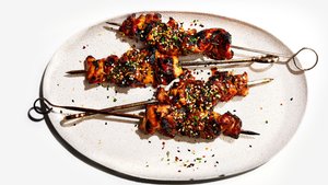 Chicken Kebabs with Soy and Sesame-Citrus Sprinkle