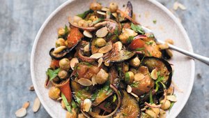Chickpea and Eggplant Salad