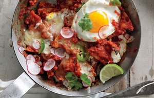 Chilaquiles with Fried Eggs