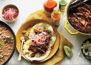 Chile-Braised Pork Shoulder Tacos