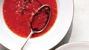 Chilled Tomato and Stone Fruit Soup