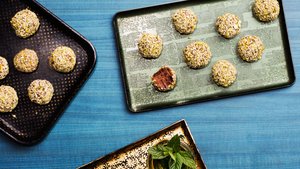 Chocolate, Pistachio, and Tahini Truffles