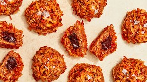 Chocolate-Filled Toasted Coconut Macaroons