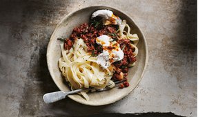 Chorizo Bolognese with Buffalo Mozzarella