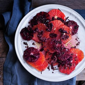 Citrus Salad with Fried Rosemary and Olives