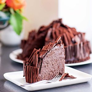 Cocoa-Dusted Dark Chocolate Bombe