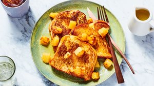 Coconut Milk French Toast with Pineapple Syrup
