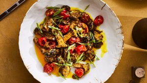 Coconut-Braised Mushrooms With Ginger and Scallions