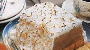 Coffee Baked Alaska with Mocha Sauce