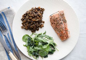 Confetti Lentils with Sockeye Salmon