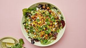 Corn & Chickpea Bowl With Miso-Jalapeño Tahini