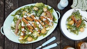 Country Fried Steak Salad With Blue Cheese Dressing