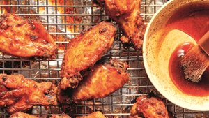 Crispy Baked Wings With Berbere Honey Glaze and Fried Garlic