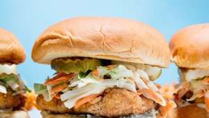 Crispy Chicken Sandwich with Buttermilk Slaw and Herbed Mayo