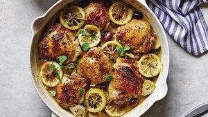 Crispy Chicken Stew With Lemon, Artichokes, Capers, and Olives