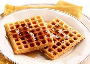 Crispy Cornmeal-Bacon Waffles