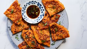 Crispy Kimchi and Scallion Pancakes