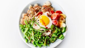 Crispy Rice Bowl With Spring Vegetables
