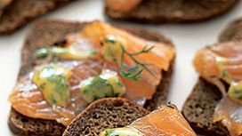 Dilled Gravlax with Mustard Sauce